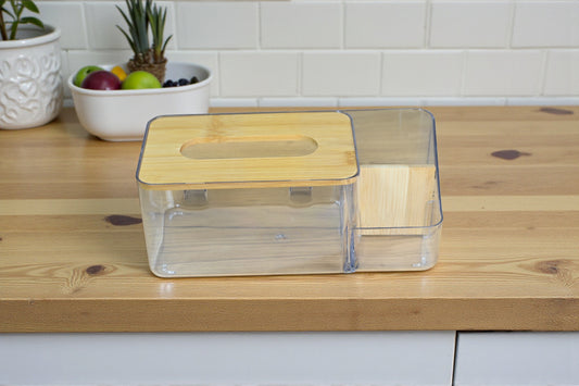 Bambu Kapaklı Organizer Peçetelik