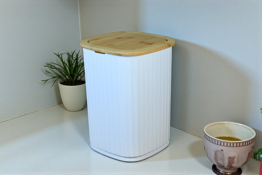 Bambu Kapaklı Çöp Kovası 15 Lt