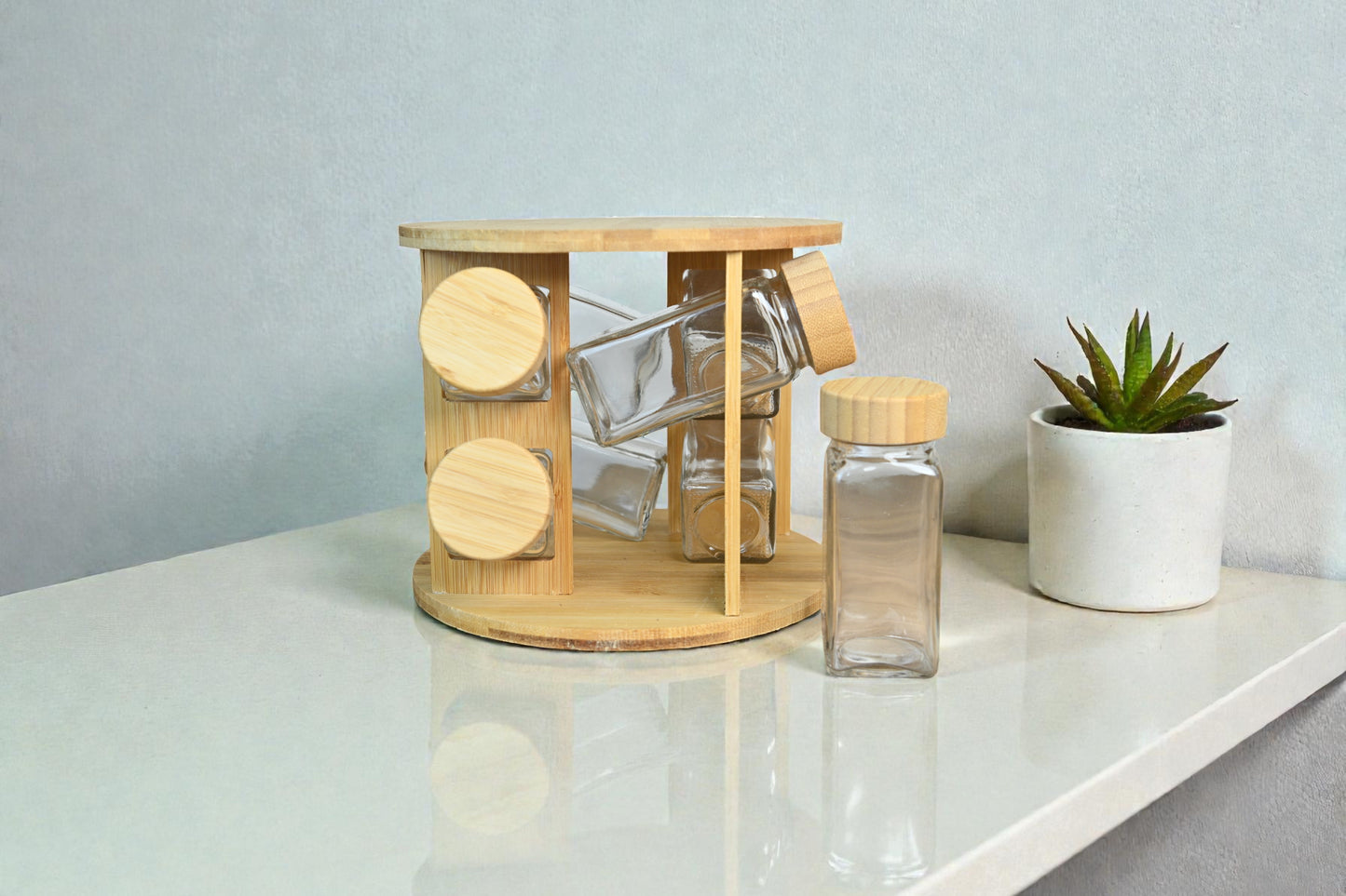 Bambu 8'Li Cam Baharatlık