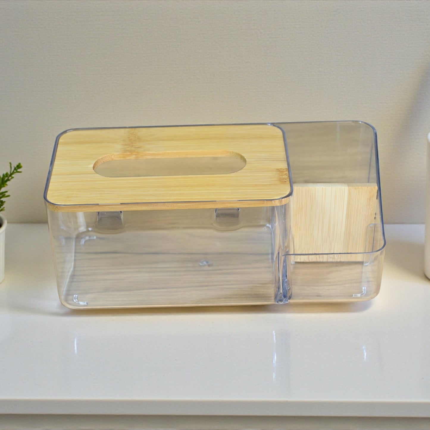 Bambu Kapaklı Organizer Peçetelik