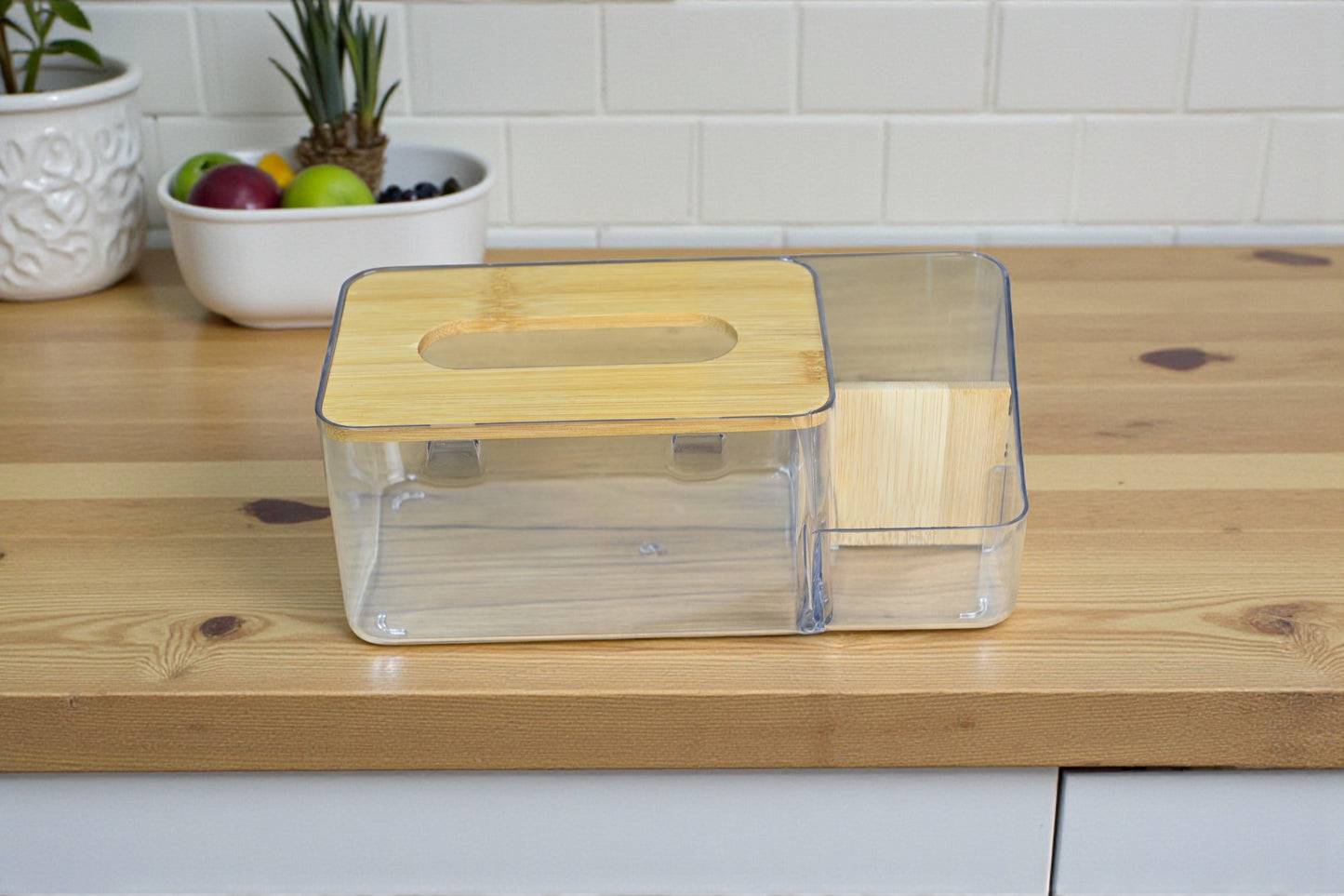 Bambu Kapaklı Organizer Peçetelik