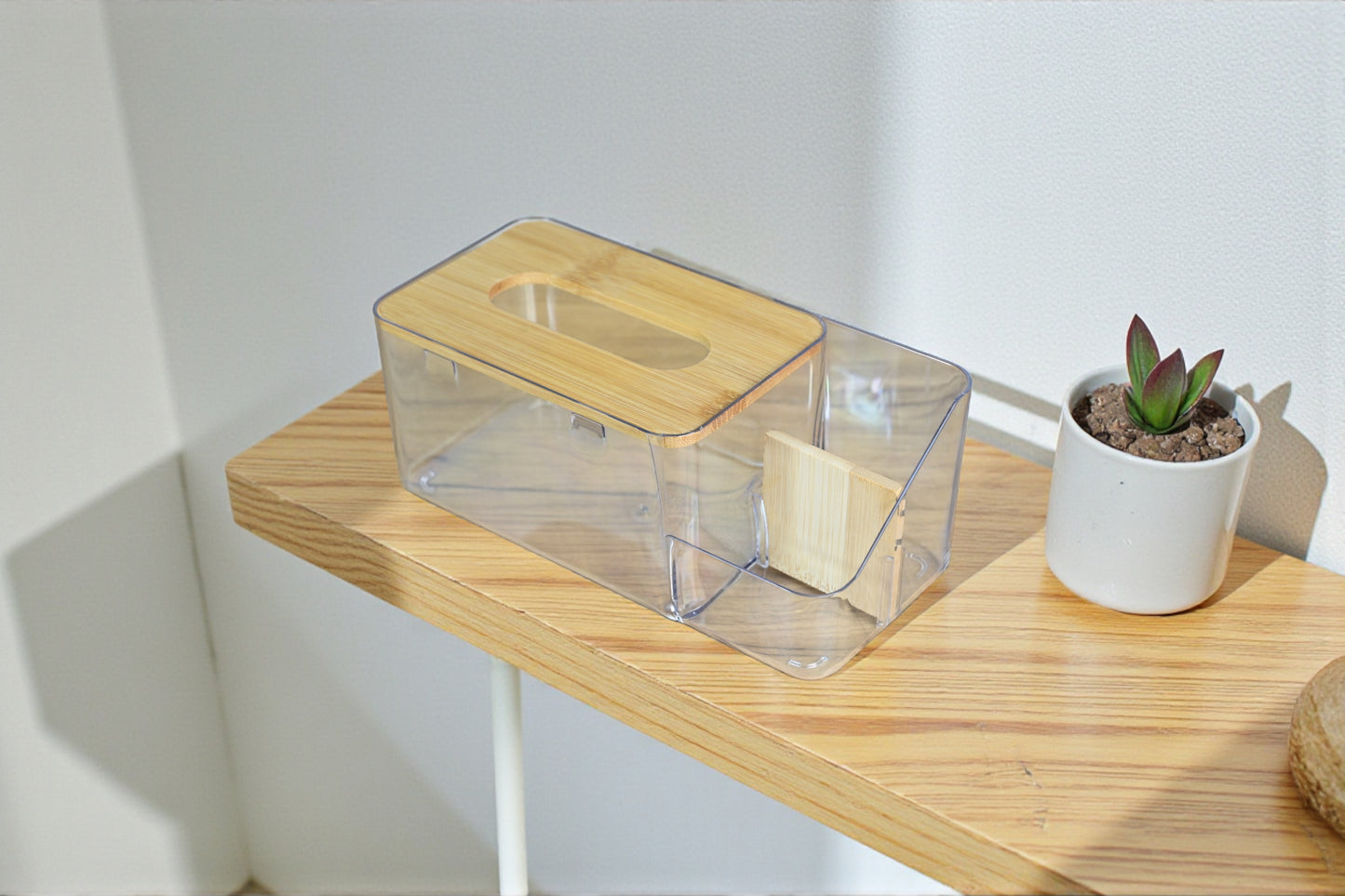 Bambu Kapaklı Organizer Peçetelik