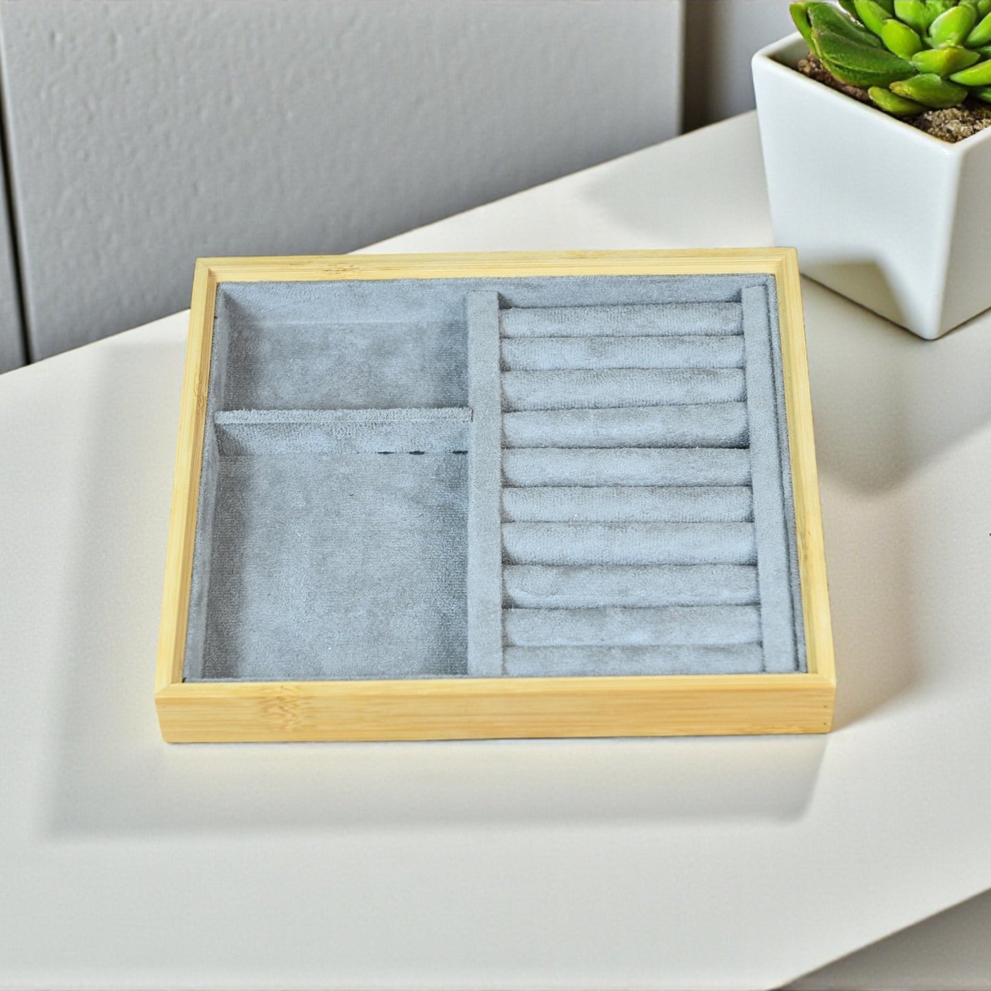 Bambu Kadife Mücevher Organizeri